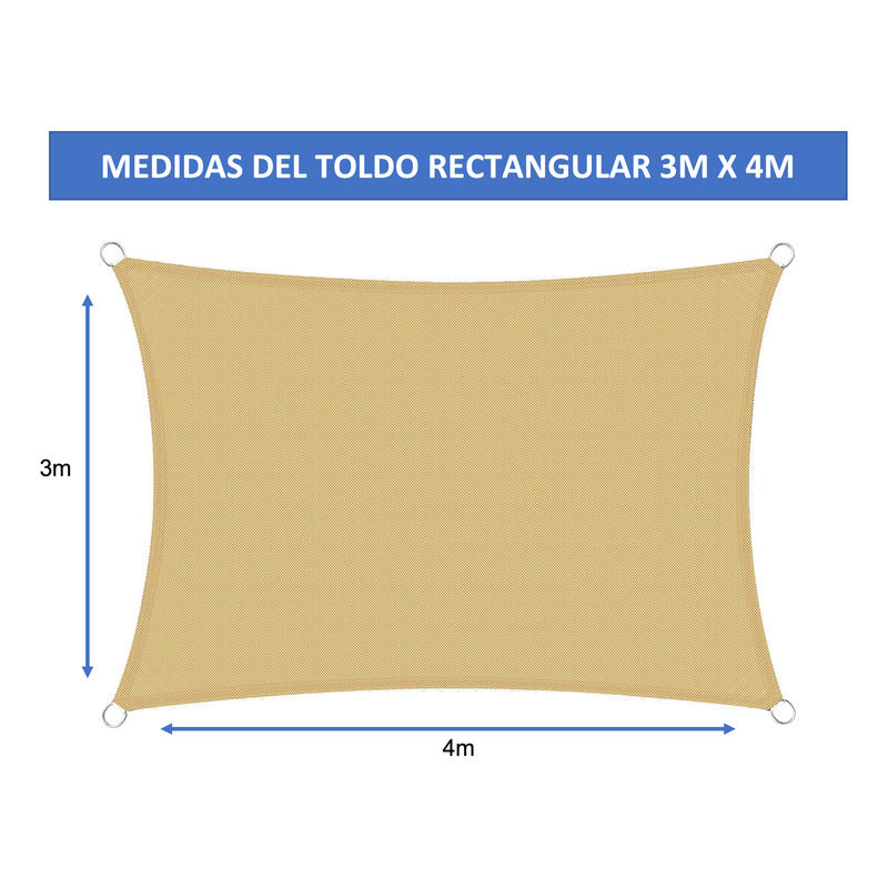 Toldo Vela Rectangular Toldo 4x3 Toldos Vela Toldo Sombra Uv