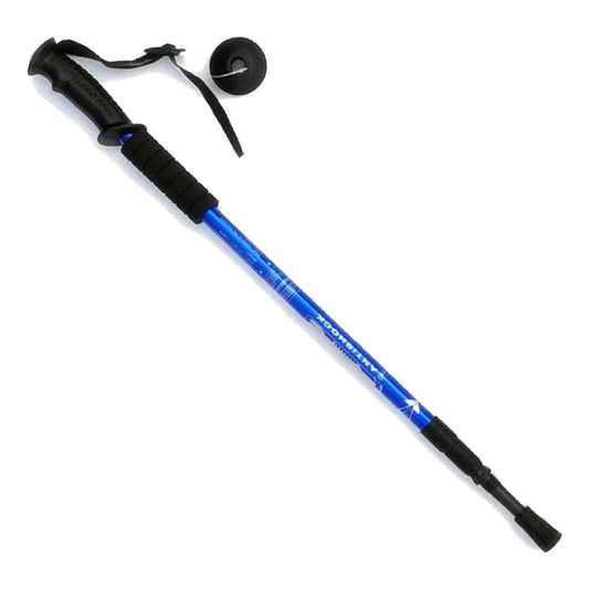 Bastones De Trekking Plegable Baston De Trekking Senderismo Palos Trekking Aluminio Antigolpes Bastones Trekking Ajustable Plegable Baston Trekking Antishock Antideslizante Color Azul Okshop