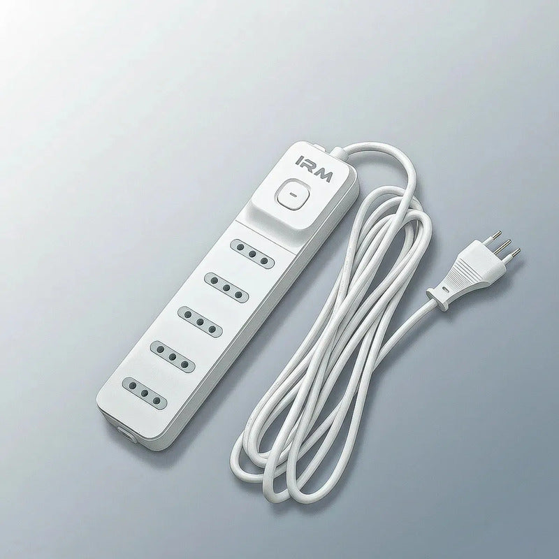 Alargador De Zapatilla Arcashopping Con 5 Tomas Y Cable De 3 Metros Blanco