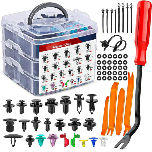 Kit 725 Clips Automotriz Broches Plasticos Auto Grapas Auto