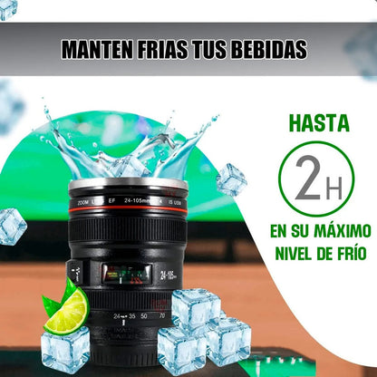 Tazon Taza Mug Vaso Lente Camara Termico Coffe Vaso Camara Tazones Grandes Acero Inoxidable 350ml Okshop Taza Caffé Plastica Tipo Camara Vaso Cafe Abs Vasos Para Cafe Negro/lente