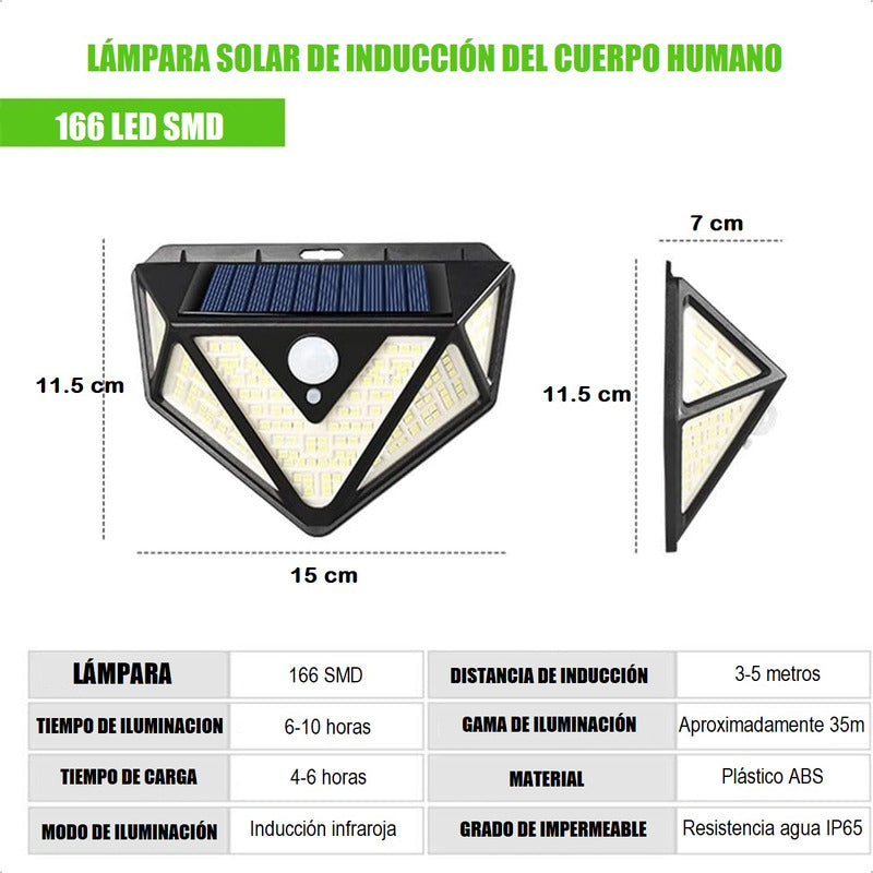 Lamparas Solares Jardin Farol Solar Exterior Foco Led Farole Negro