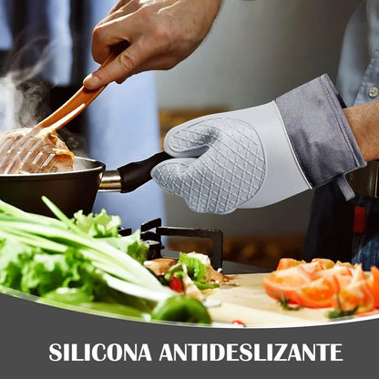Guantes Para Horno Toma Ollas Guantes De Silicona Guante De Cocina Algodon Okshop Protector De Silicona Flexible 27 Cm Pack 2 Toma Olla Guante Silicona Manopla Turqueza/marron