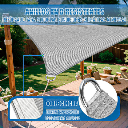 Toldo Vela Toldo Rectangular Toldo Sombreadoras 2.5x3.5mtrs Crema