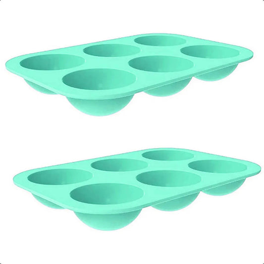 Pack 2 Molde Silicona 6 Semiesfera Molde Reposteria Moldes Verde