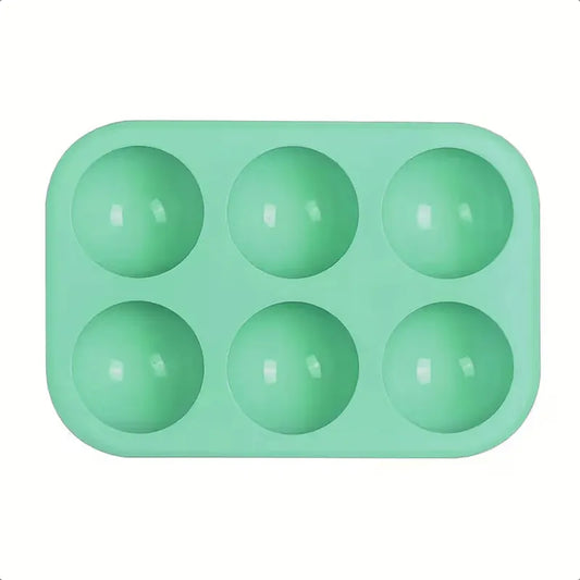 Molde Silicona 6 Semiesfera Molde Reposteria Moldes De Bolas Verde