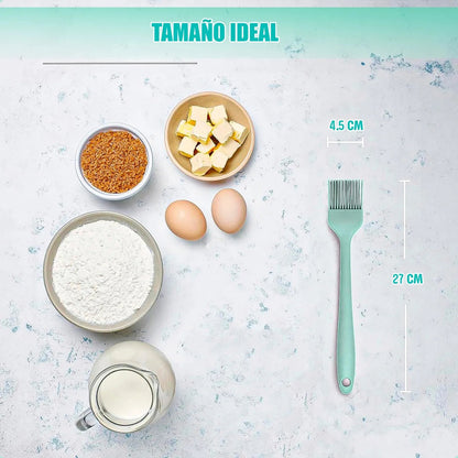 Set 2 Brochas Silicona Repostería Pincel Okshop Apto Lavavajillas Rosa