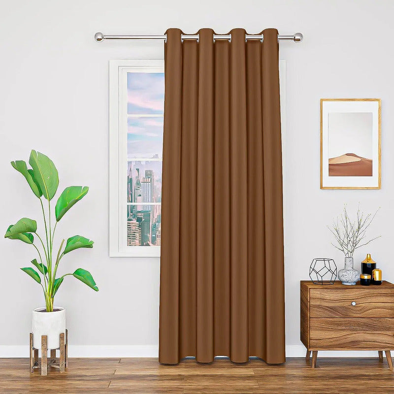 Cortinas De Tela Cortinas Tela Living Cortina De Puerta Cort Marrón Claro
