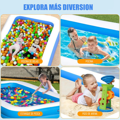Piscinas Para Niños Piscina Pequeña Bebe Piscinas Infantiles Piscina Inflable Para Bebes Plastico 150x100x50cm Piscina De Pelotas Para Ninos Piscinas Inflables Rectangulares Color Azul Okshop