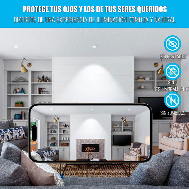 Pack X3 Ampolleta Led Gu10 7w Lampara Led Gu10 38° Blanco Frío