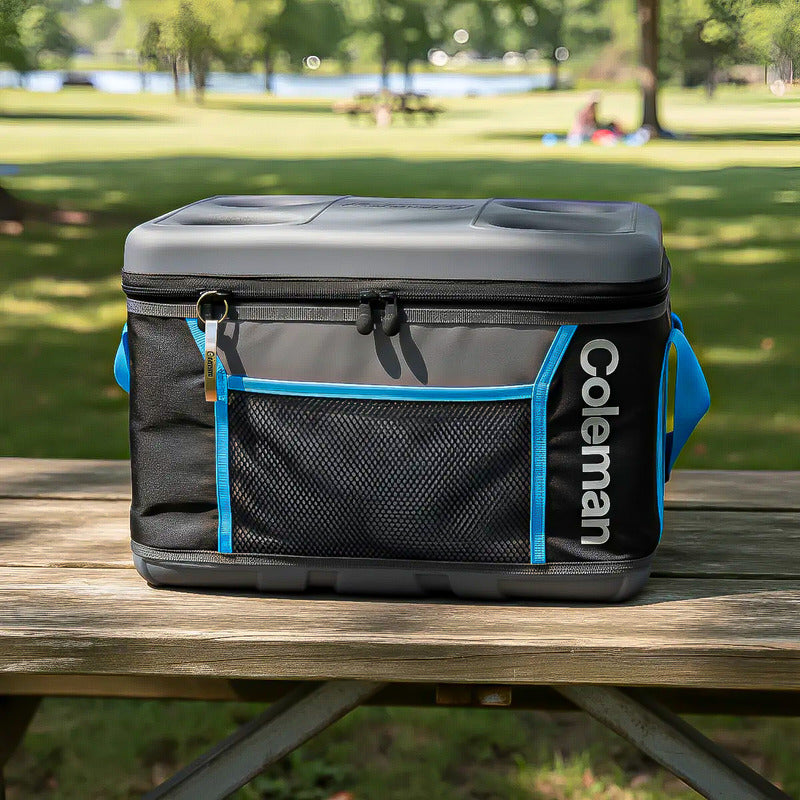 Cooler Plegable Enfriador Coleman Bolso Termico Portatil Gris