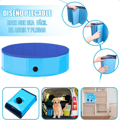 Piscina Para Perros Piscina Plegable Mascotas Perro 80x20cm