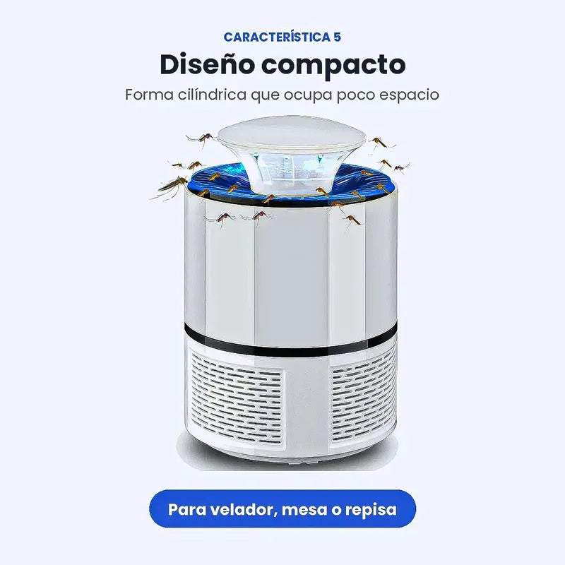 Lampara Matamosquitos Usb Insecto Repelente Moscas Lampara Okshop Lámpara Mata Zancudos Usb Trampa Mosquitos Silenciosa Lampara Antimosquitos Electrico Lámpara Eléctrica Antimosquitos Okshop Blanco