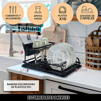 Escurridor Secador Escurridor Loza Secaplatos Escurridor Negro