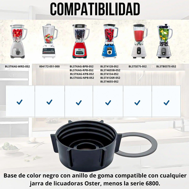 Base De Vaso Oster Base Para Licuadora Oster Repuestos Oster Negro
