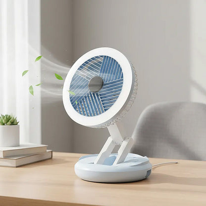 Ventilador Portatil Ventilador De Escritorio Ventilador Led Azul