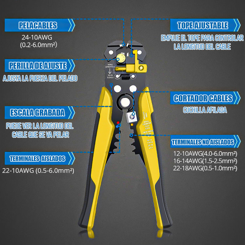Alicate Pelacable Pelacable Automatico Herramienta Pelacable