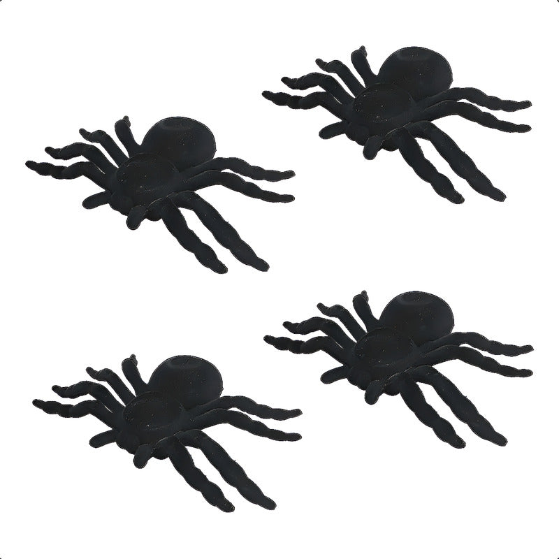 Araña Decoracion Halloween Pack 4 Arañas Decorativa Fiestas