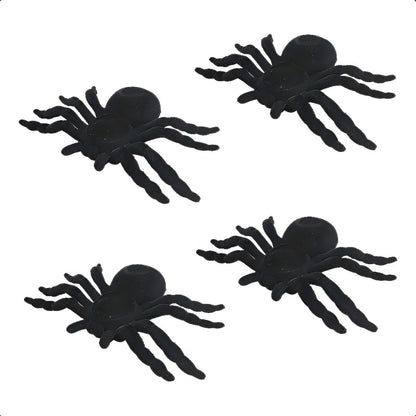 Araña Decoracion Halloween Pack 4 Arañas Decorativa Fiestas
