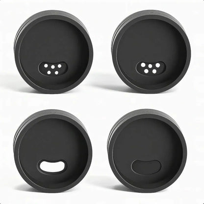 Especiero Giratorio Okshop Con 6 Frascos De Vidrio Para Cocina Negro