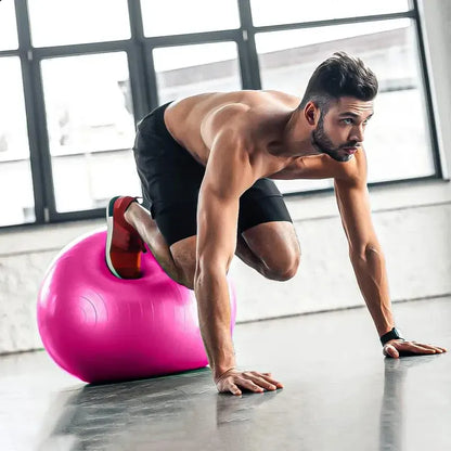 Pelota Yoga 55cm Balon Yoga Balon Pilates Pelota Ejercicios Okshop Pelota Yoga Gym Ball 55 Cm Con Inflador Entrenamiento... Fucsia