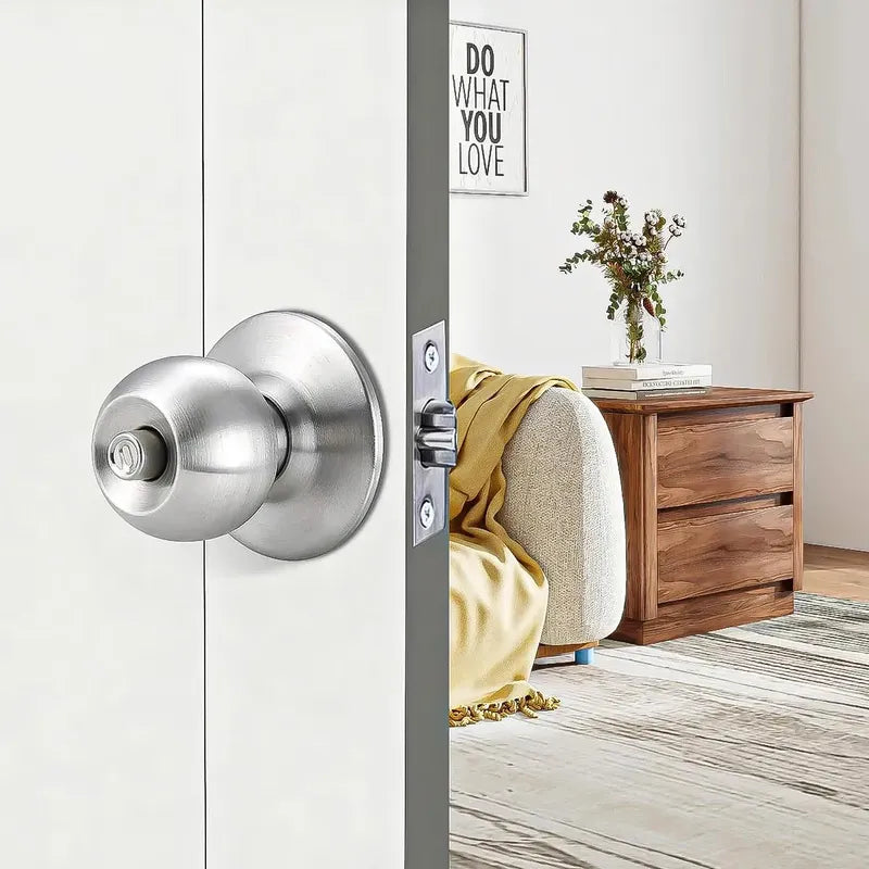 Cerradura Chapa Para Puertas Chapa Dormitorio Cerradura Baño Oskhop Chapa Pomo Con Llave Para Puerta Oficina Bodega Chapa Para Puerta Tipo Pomo Con Cilindro Y 3 Llaves Cerradura Para Baño Oskhop Gris