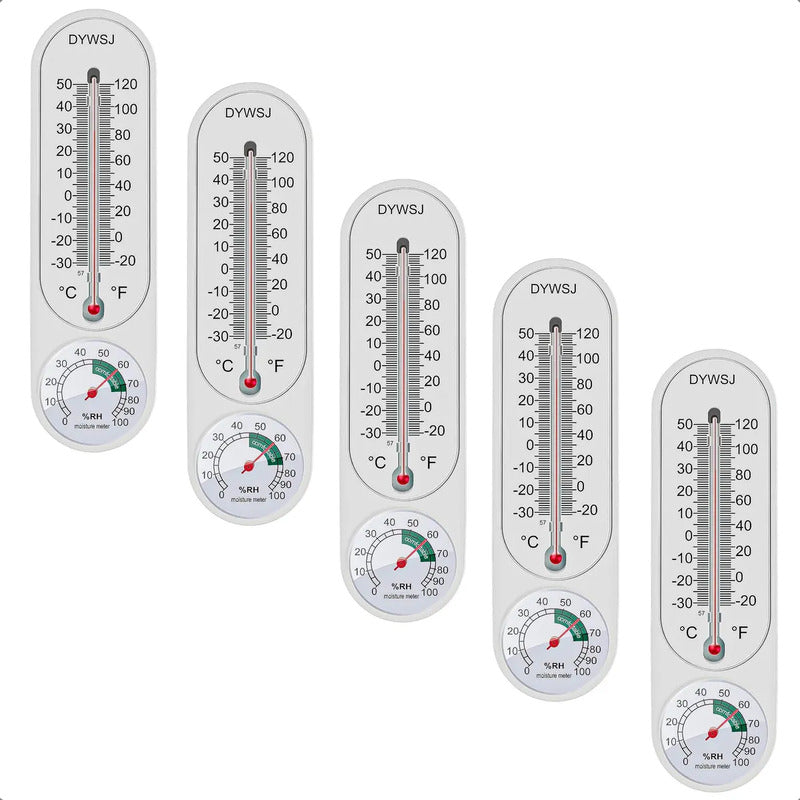 Pack 5 Higrómetro Medidor Temperatura Termómetro Invernadero