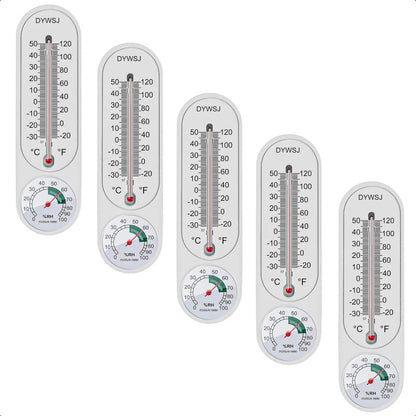 Pack 5 Higrómetro Medidor Temperatura Termómetro Invernadero