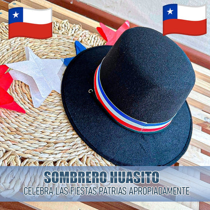 Sombrero Huaso Chile Pack 4 Sombrero Fiestas Patrias Chile Negro Única