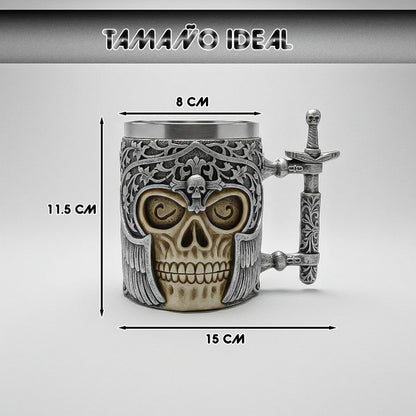 Taza De Cafe Calavera Taza De Cerveza Taza De Acero Taza Cer Gris A514