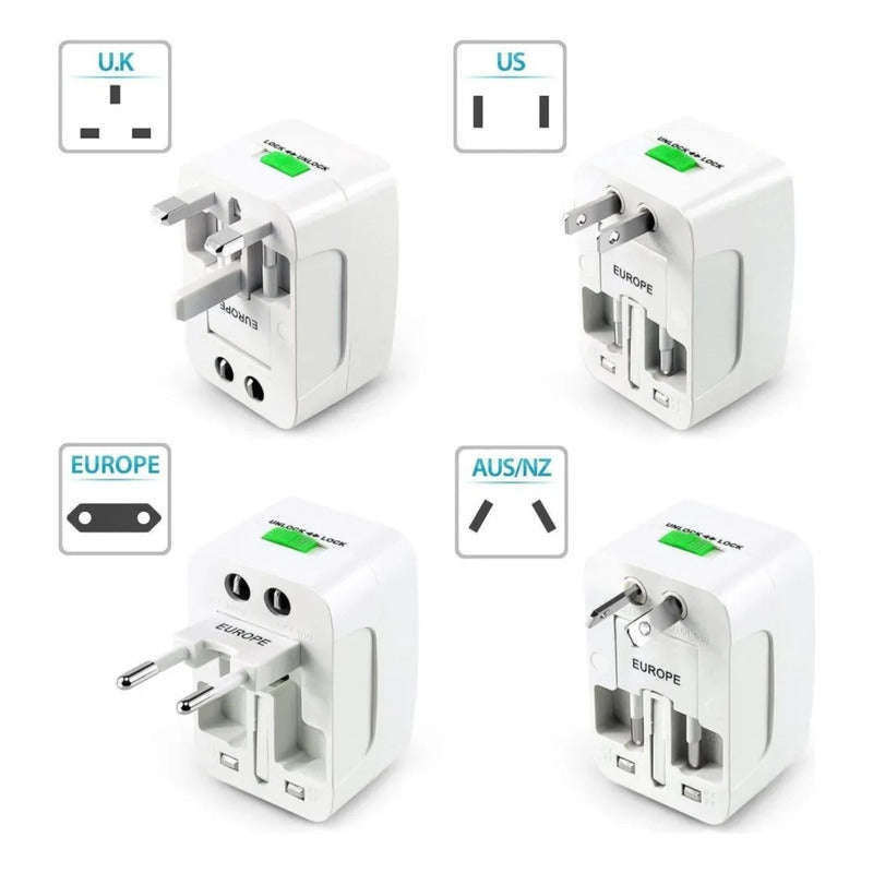 Adaptador Universal Okshop 4 Puertos Europeo Americano Británico