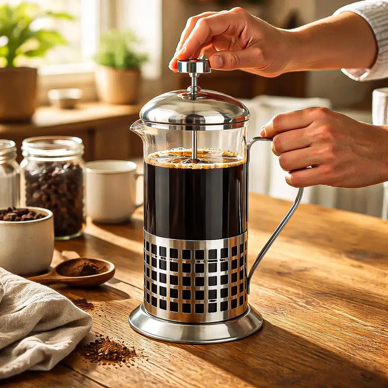 Cafetera Francesa Vidrio Cafetera Francesa 600ml Cafetera Modelo Grano Cafe