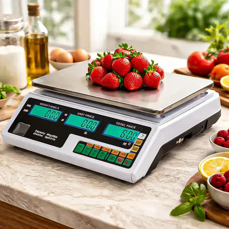 Balanza Digital Okshop De Cocina Y Con Capacidad De 40 Kg Blanco