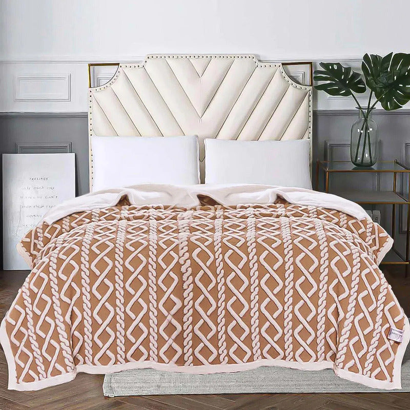 Frazada Manta Polar Frazada Sherpa Frazada Polar 200x220 Cm Polar 2100 G Marrón