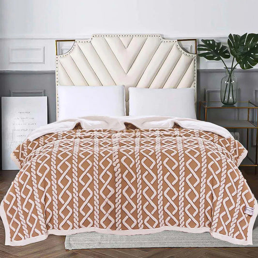 Frazada Manta Polar Frazada Sherpa Frazada Polar 200x220 Cm Polar 2100 G Marrón