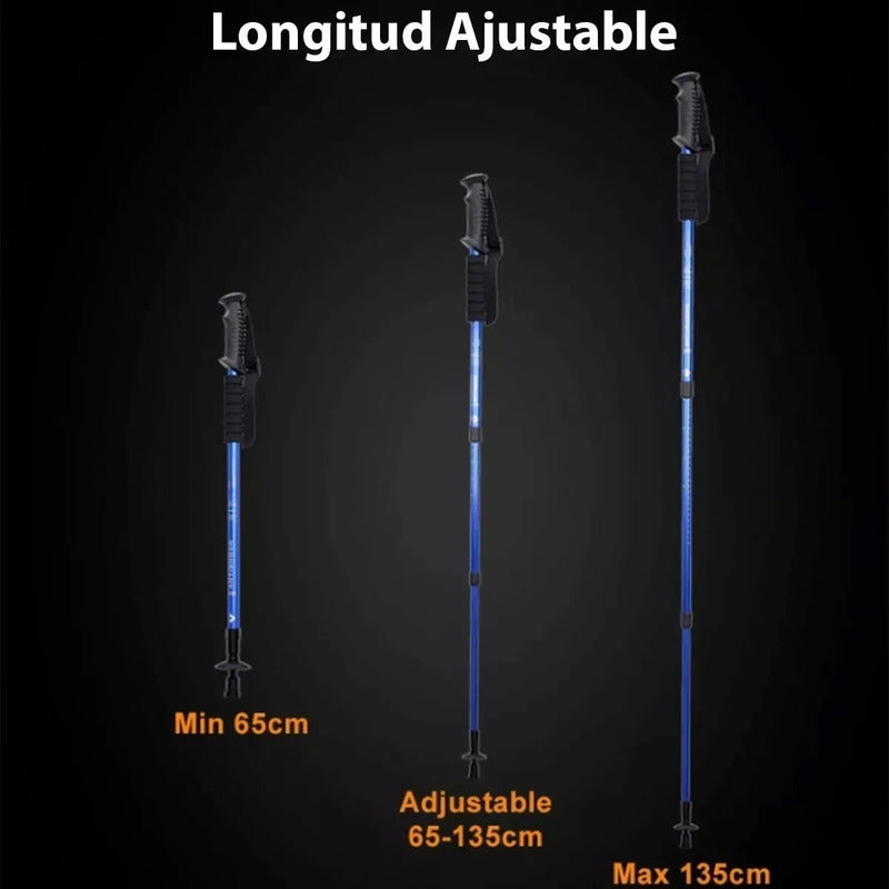 Bastones De Trekking Baston Trekking Pack 4 Baston Senderismo Bastones Trekking Aluminio Plegable Okshop Baston Trekking Antishock Acero Ajustable Baston De Trekking Mango Antideslizante Azules