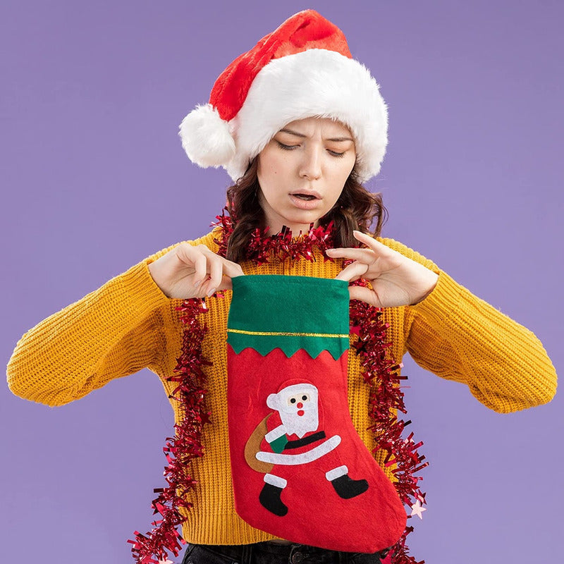 Pack X12 Botas Navideñas Adornos De Navidad Botas Colgantes Rojo Botas Navideñas