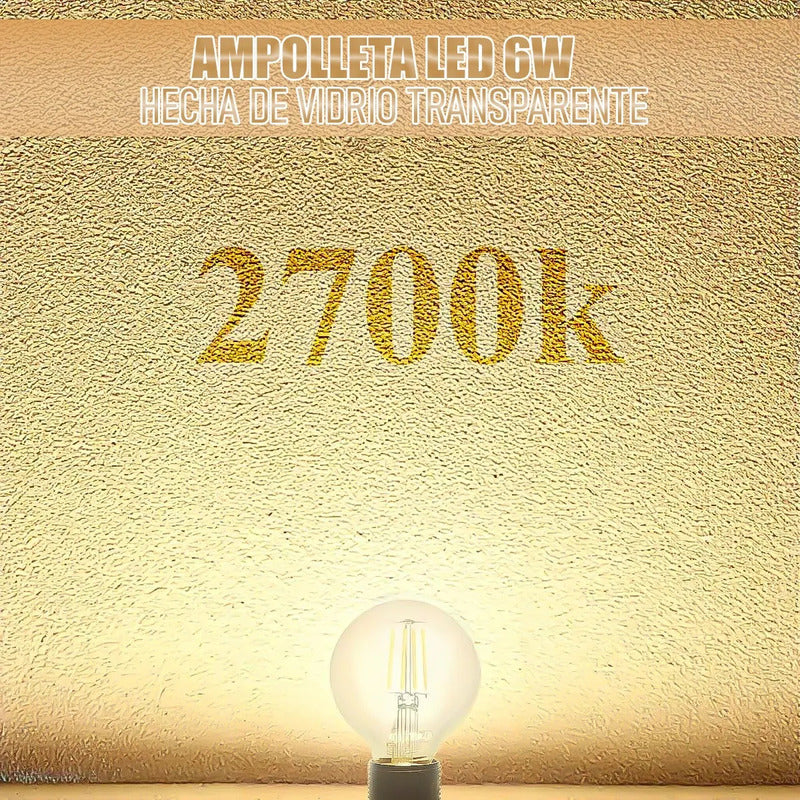 Ampolleta Led Vintage Edison 6w E27 600lm Luz Cálida Okshop