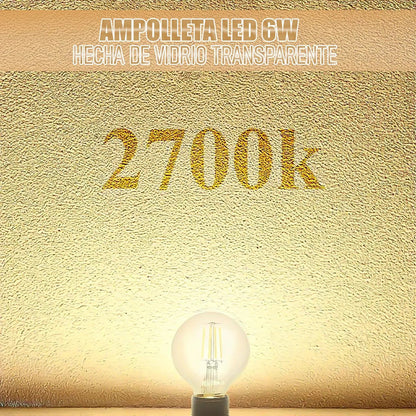 Ampolleta Led Vintage Edison 6w E27 600lm Luz Cálida Okshop