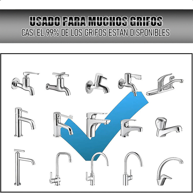 Cuello Flexible Giratorio Lavaplatos Extension Lavaplatos Plateado Brillante