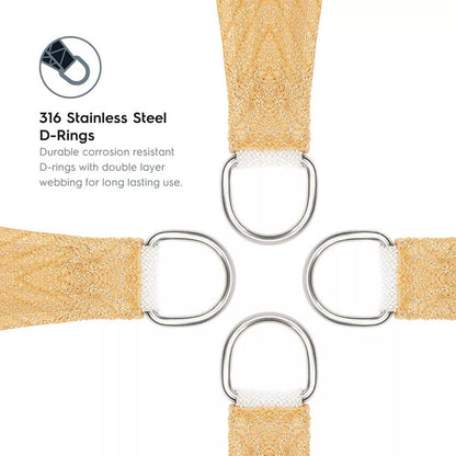 Toldo Vela Sombreadora 3x3x3m Triangular Lona Vela Terraza Beige