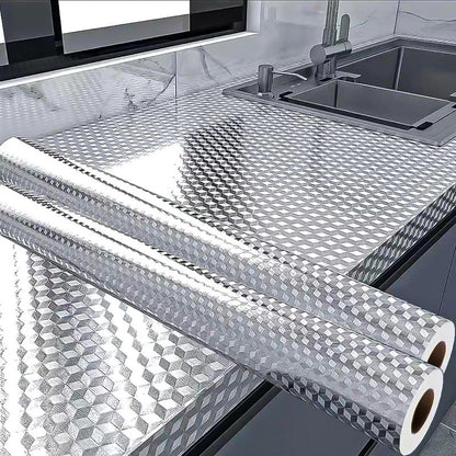 Pack 2 Papel Antigrasa Cocina 3 Metros Papel Aluminio Tapiz