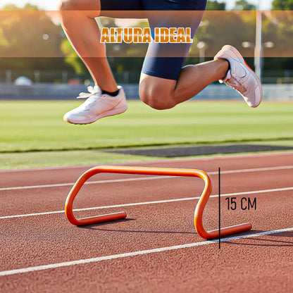 Pack 2 Valla De Entrenamiento Valla De Salto 15cm Vallas Fut Naranja