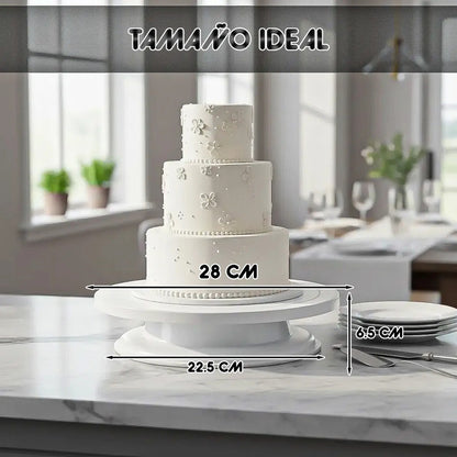 Base Para Torta Porta Torta Base Torta Base Giratoria 28cm Blanco