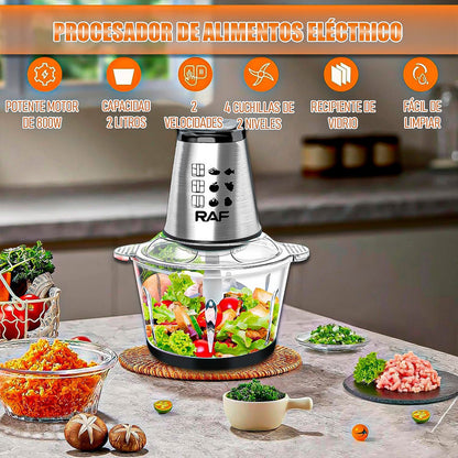 Procesador De Alimentos Picadora Procesadora Alimento Carne Negro