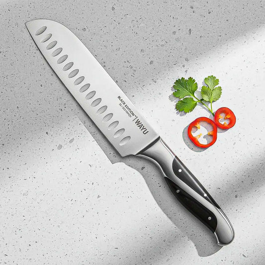 Cuchillo Santoku Wayu Cuchillo Santoku Black Cuchillo Wayu Acero Inoxidable