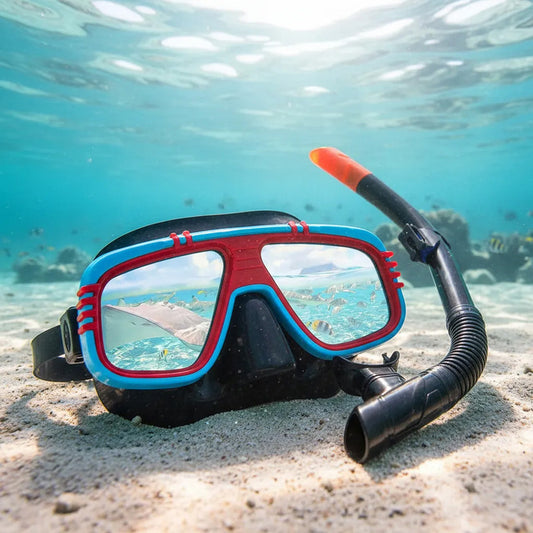 Mascara Snorkel Mascara De Buceo Snorkel Mascara Buceo Niños Rojo