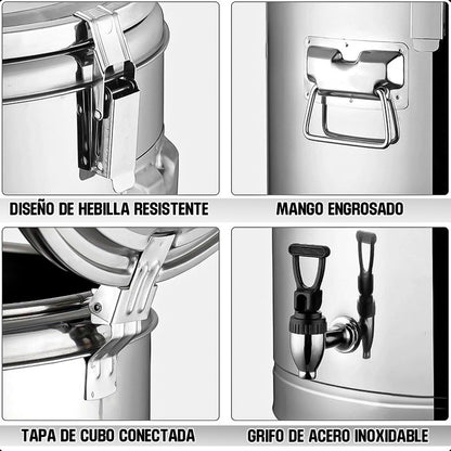 Termo De Agua 10 Lt Termo Para Agua Caliente Termos De Cafe Gris