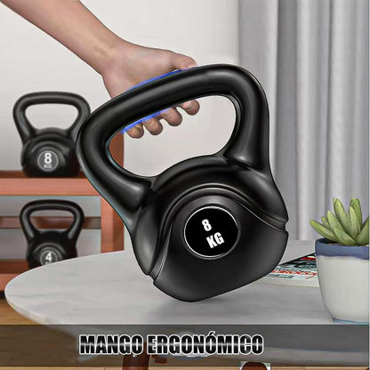 Pesa Rusa 8kg Pesa Kettlebell Mancuerna Ejercicio Crossfit Negro