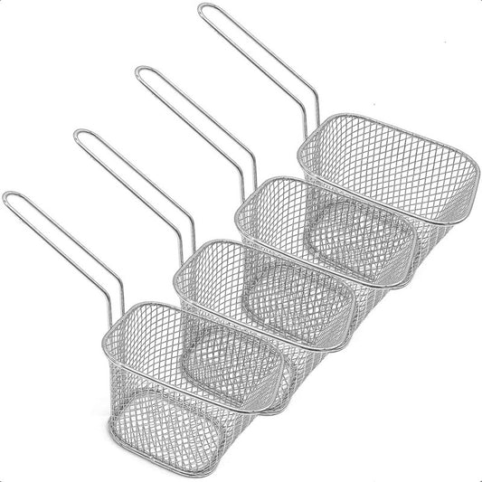 Canasto Papas Fritas Pack 4 Cesta De Freir Cesta De Freidora